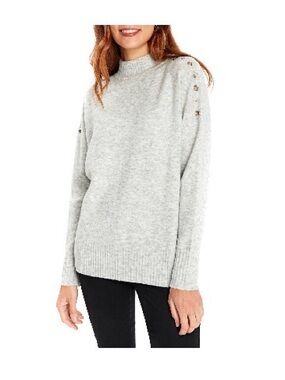 Wallis Light Gray Ribbed Knit Sweater